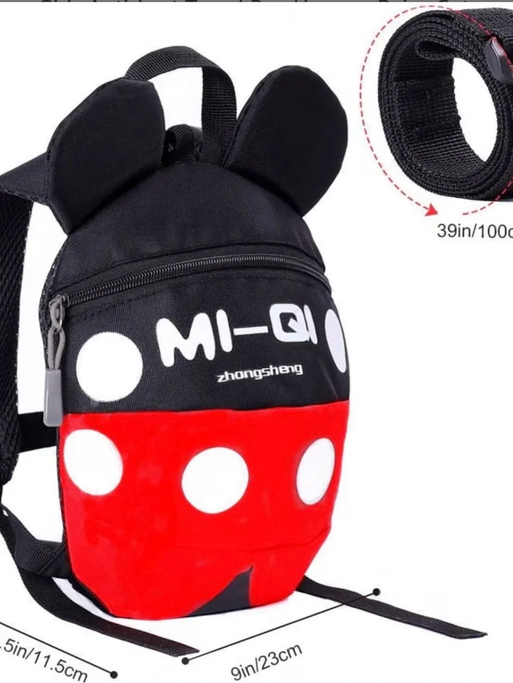 Disney Kids Black & Red Minnie Mouse Crossbody Bag with White Polka Dots
